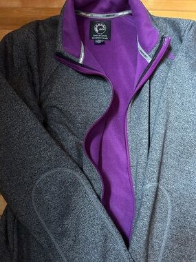 BRP Gray vest with Purple Fleece Lining